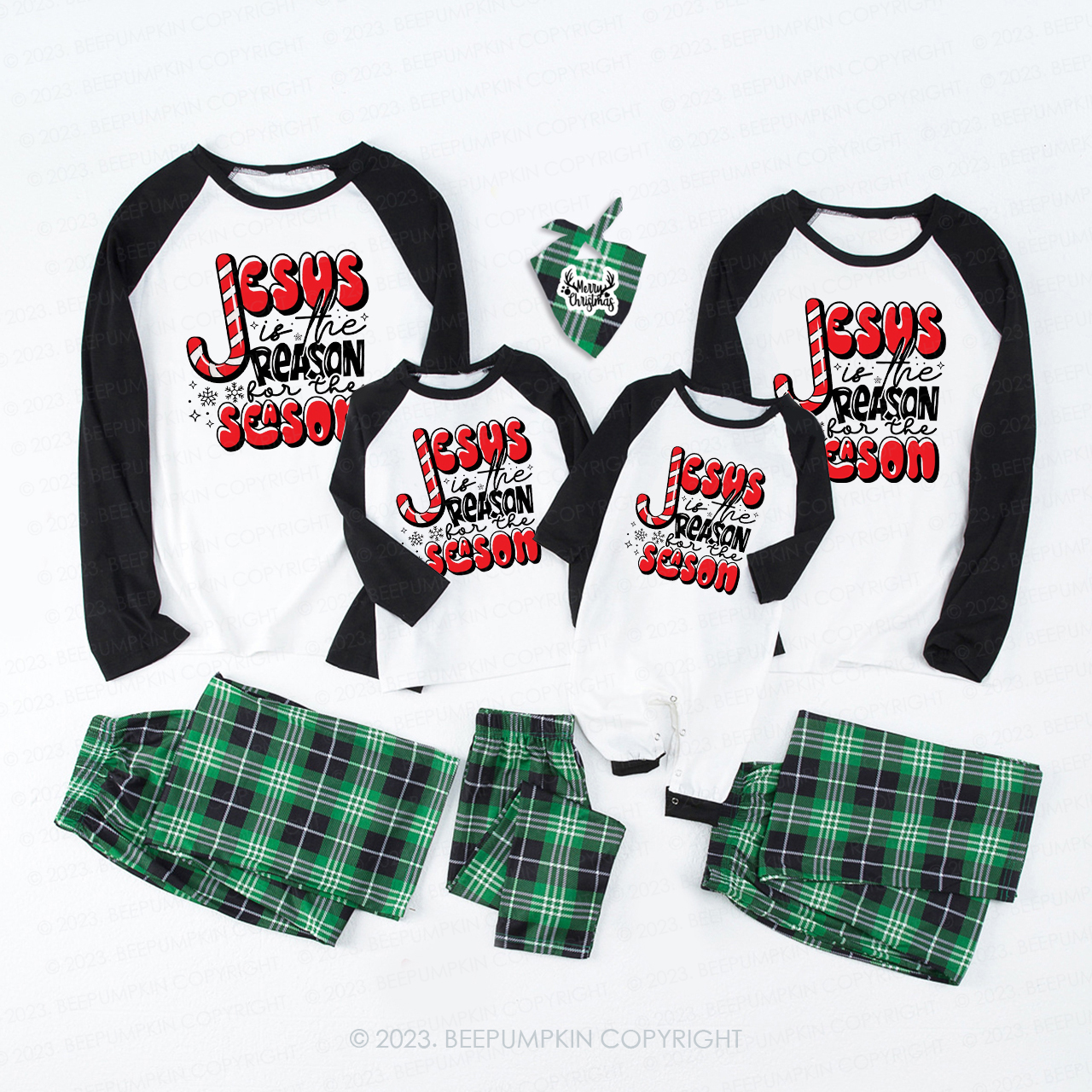 Jesus Is The Reason Believe In Christmas  Matching Pajamas For Family Beepumpkin