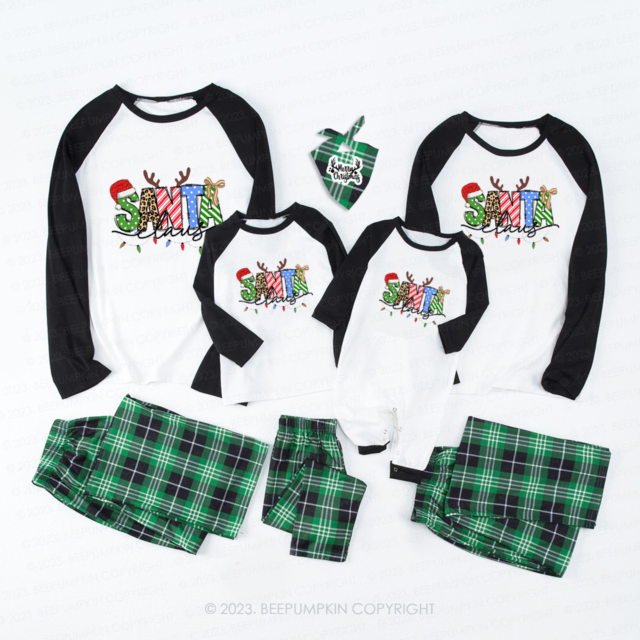 Santa Claus Lost Antlers Matching Pajamas For Family Beepumpkin