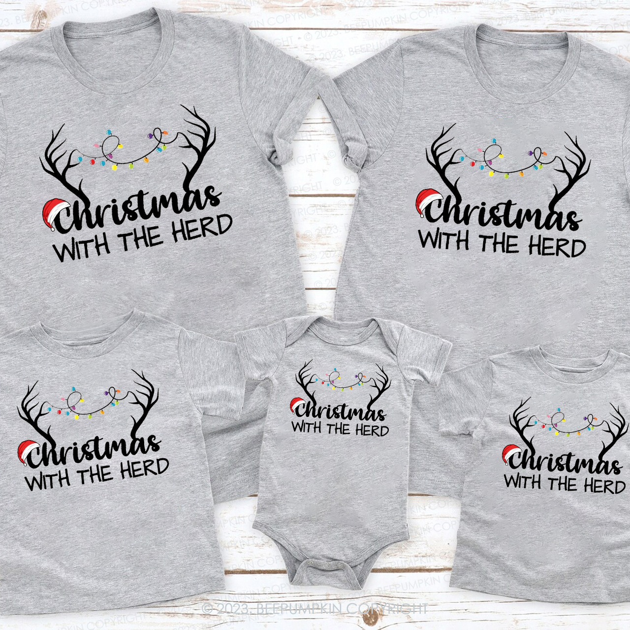 Christmas With The Herd Matching Shirts Beepumpkin