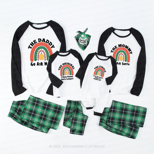 Personalized Christmas Colorful Rainbow Bridge Family Matching Pajamas Beepumpkin