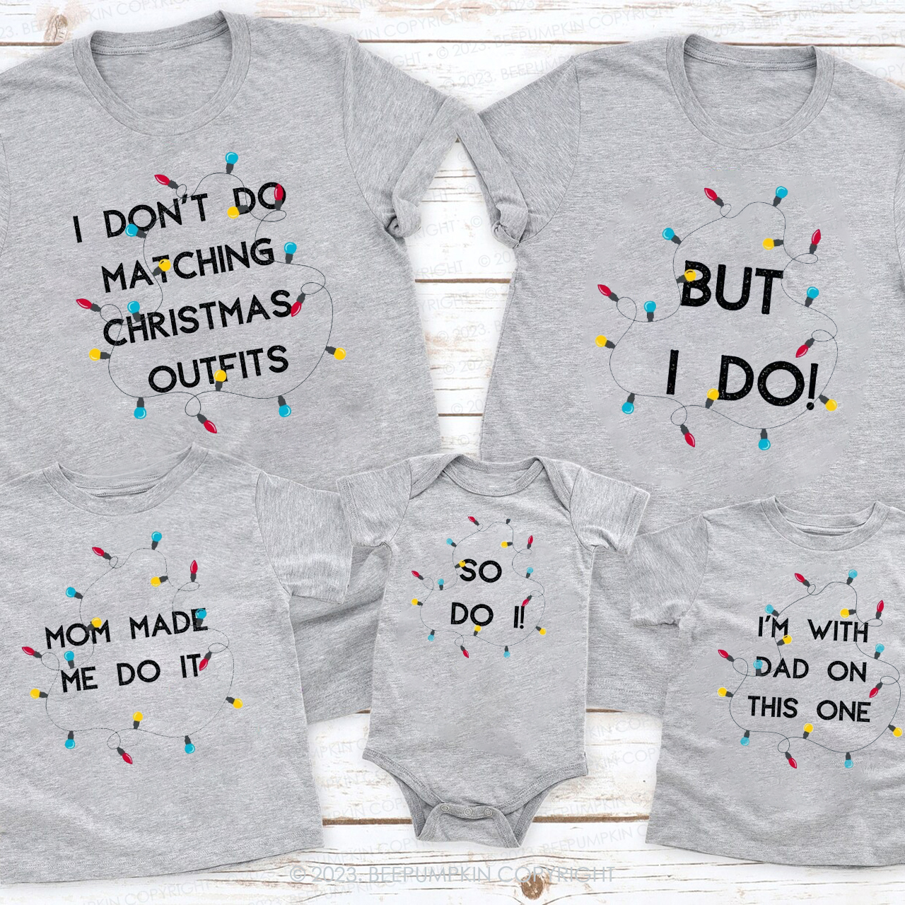 Christmas Holiday Fashion Matching Shirts Beepumpkin