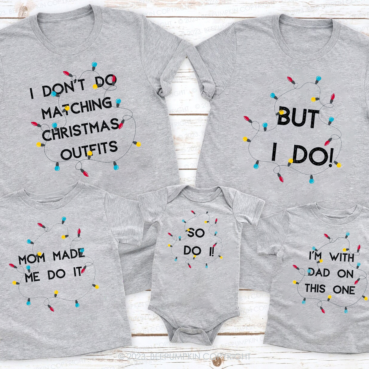 Christmas Holiday Fashion Matching Shirts Beepumpkin