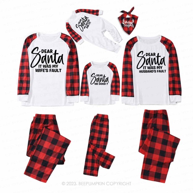 Christmas Dear Santa Family Matching Pajamas Beepumpkin