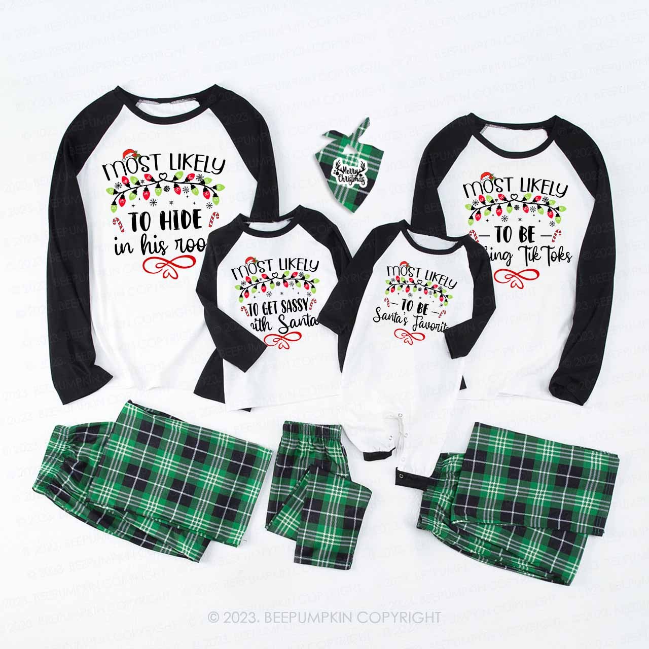 64 Quotes Most Likely And Custom Christmas Family Matching Pajamas Beepumpkin Sale-Beepumpkin™