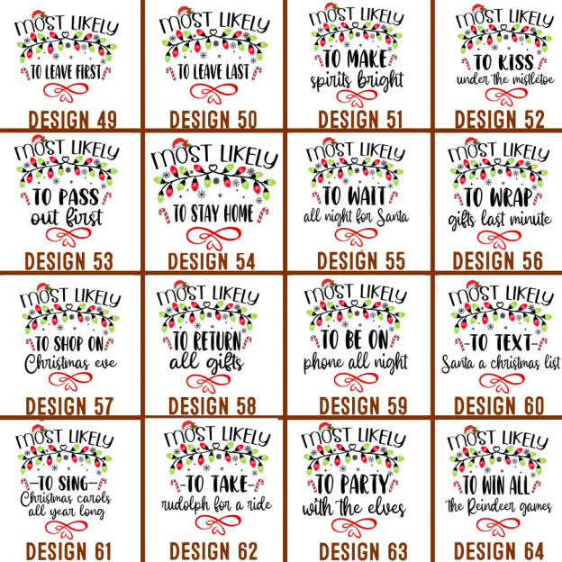 64 Quotes Most Likely And Custom Christmas Family Sweatshirts