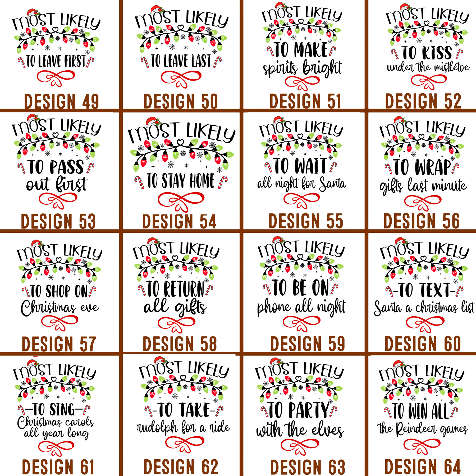 64 Quotes Most Likely And Custom Christmas Family Matching Pajamas Beepumpkin