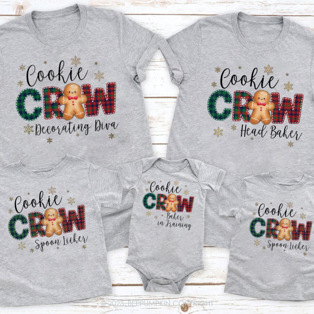 Cookie Baking Crew Christmas Family Matching Shirts Beepumpkin