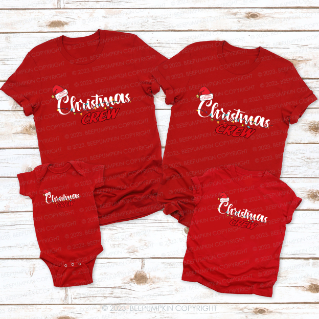 Holiday Christmas Crew Squad Matching Family T-shirts Beepumpkin