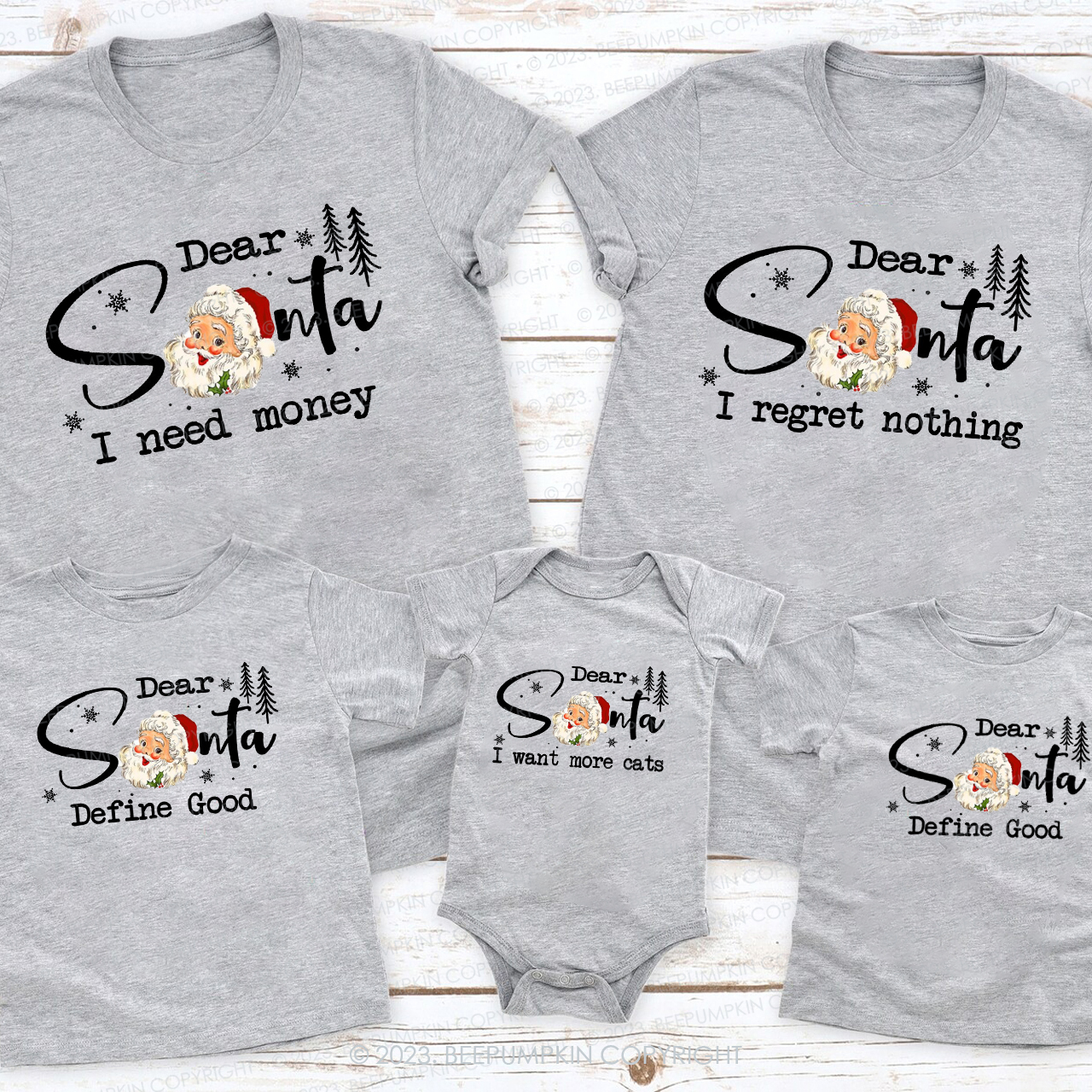 Personalized Dear Santa I Want to Say to you Matching Family T-shirts Beepumpkin