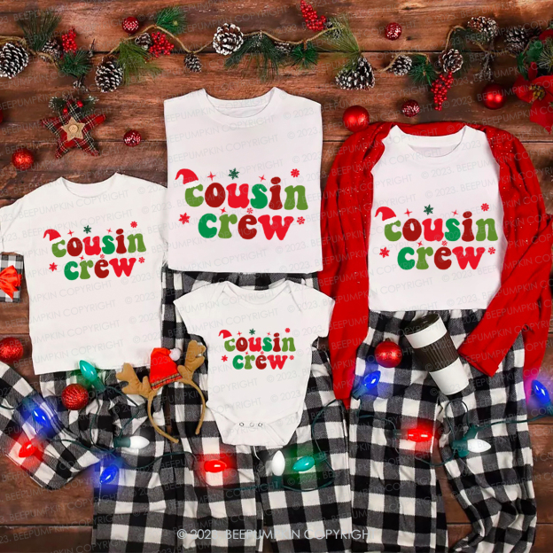Fashion Cousin Crew Retro Family Matching Tees Beepumpkin