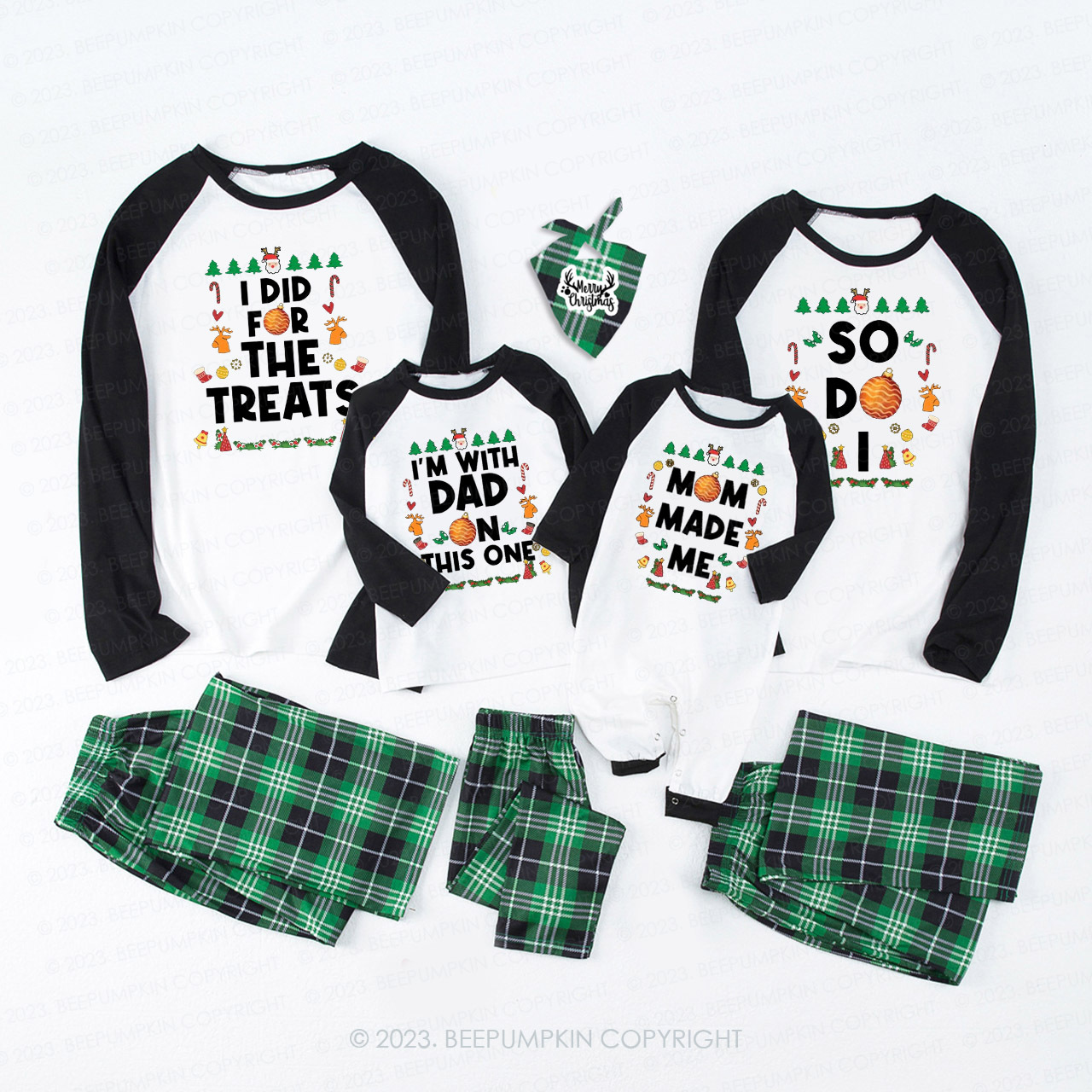 Cute Christmas Funny Group Family Matching Pajamas Beepumpkin
