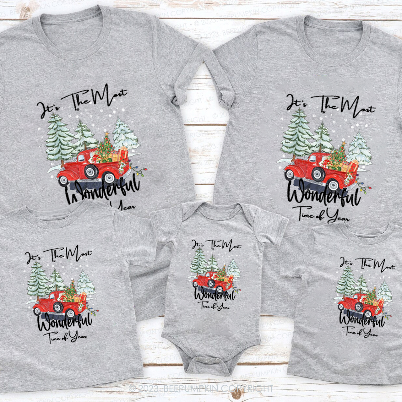 It's The Most Wonderful Time of The Year Family Matching Tees Beepumpkin