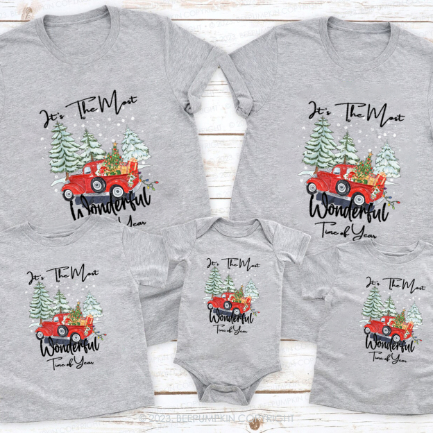 It's The Most Wonderful Time of The Year Family Matching Tees Beepumpkin