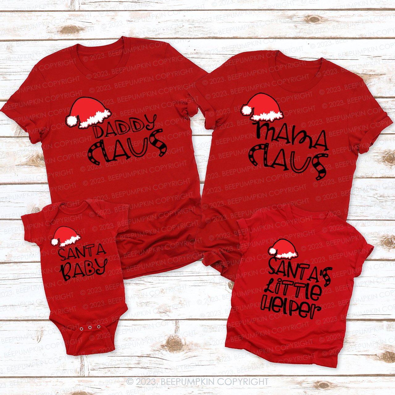 Santa Claus Mommy And Me Family Christmas Shirts Sale-Beepumpkin™