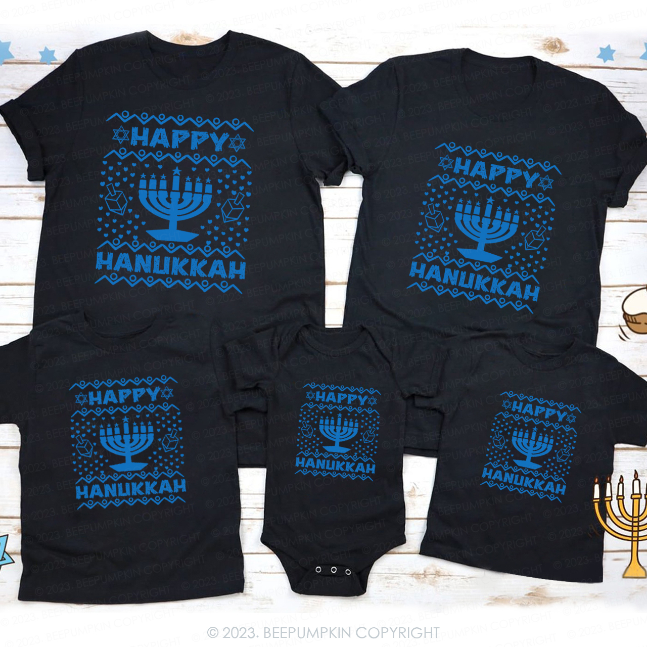 Happy Hanukkah Love Heart Fills the Air T-Shirts