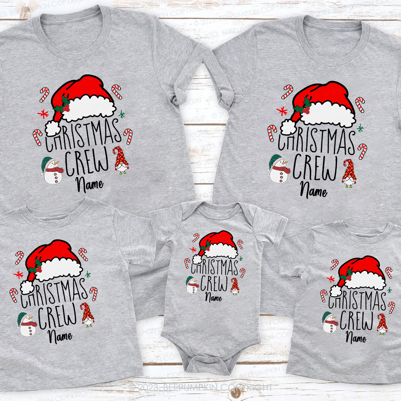 Personalized Christmas Crew Matching Family Christmas Shirts
