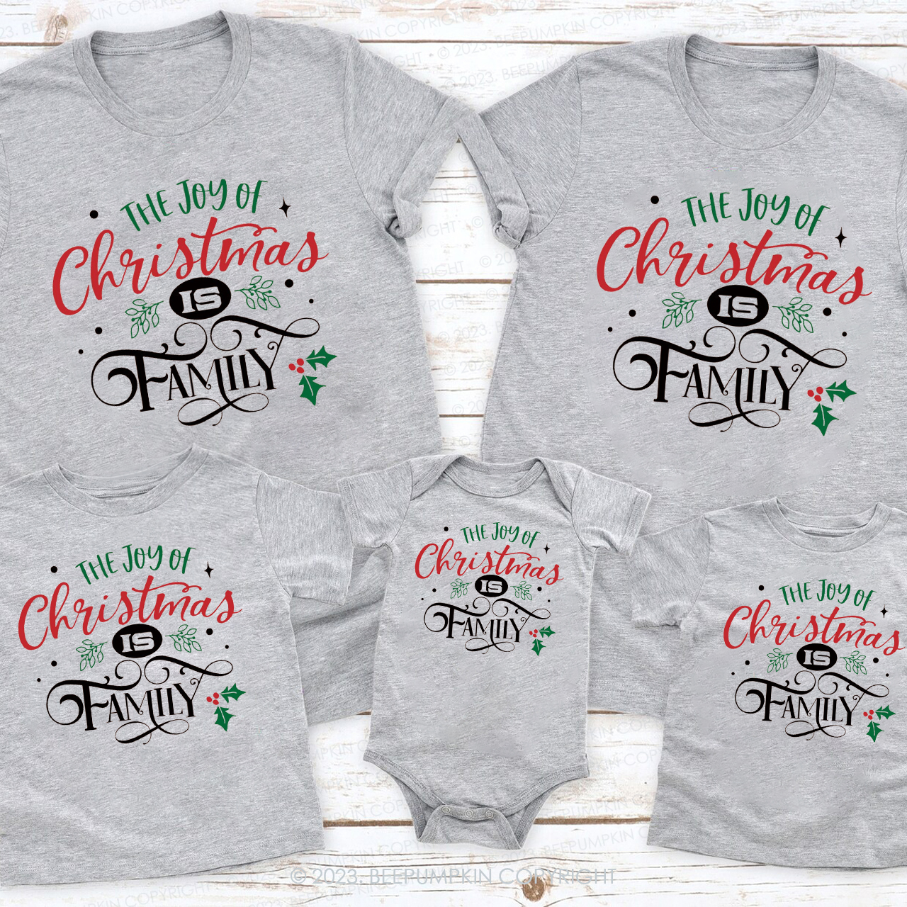 The Joy Of Christmas Is Family Holiday Matching Shirts
