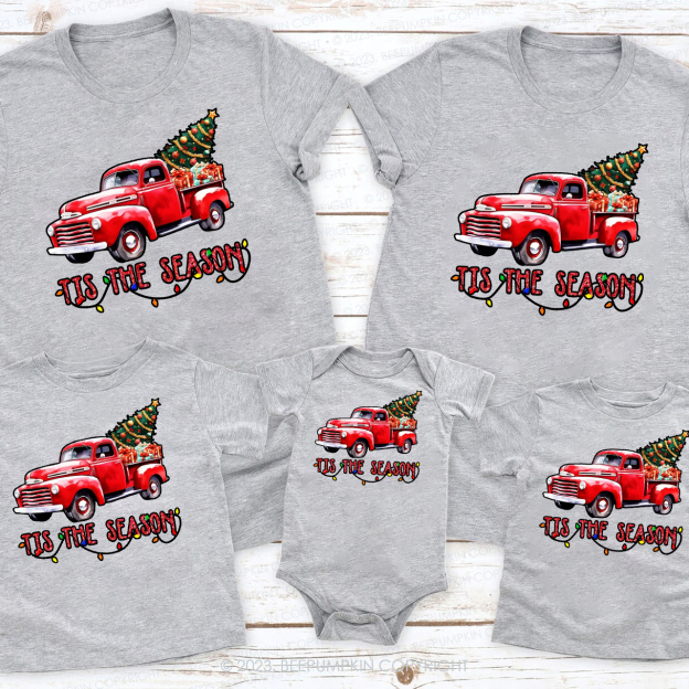 Tis the season Christmas Truck Family Matching Shirt