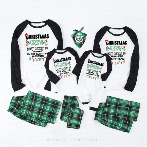 Personalized Christmas Crew Most Likely To Family Gifts Matching Pajamas