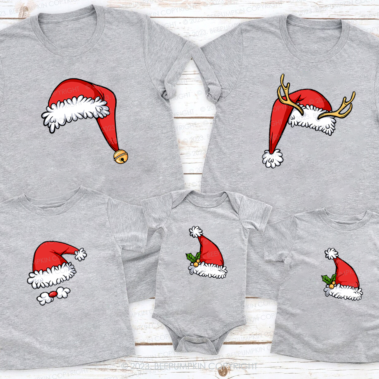 Four Kinds of Cute and Funny Christmas Hats Shirts