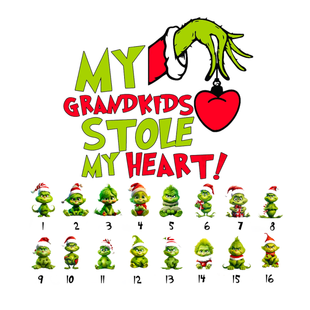 CUSTOM Christmas Mama Heart Kid Name T-Shirts