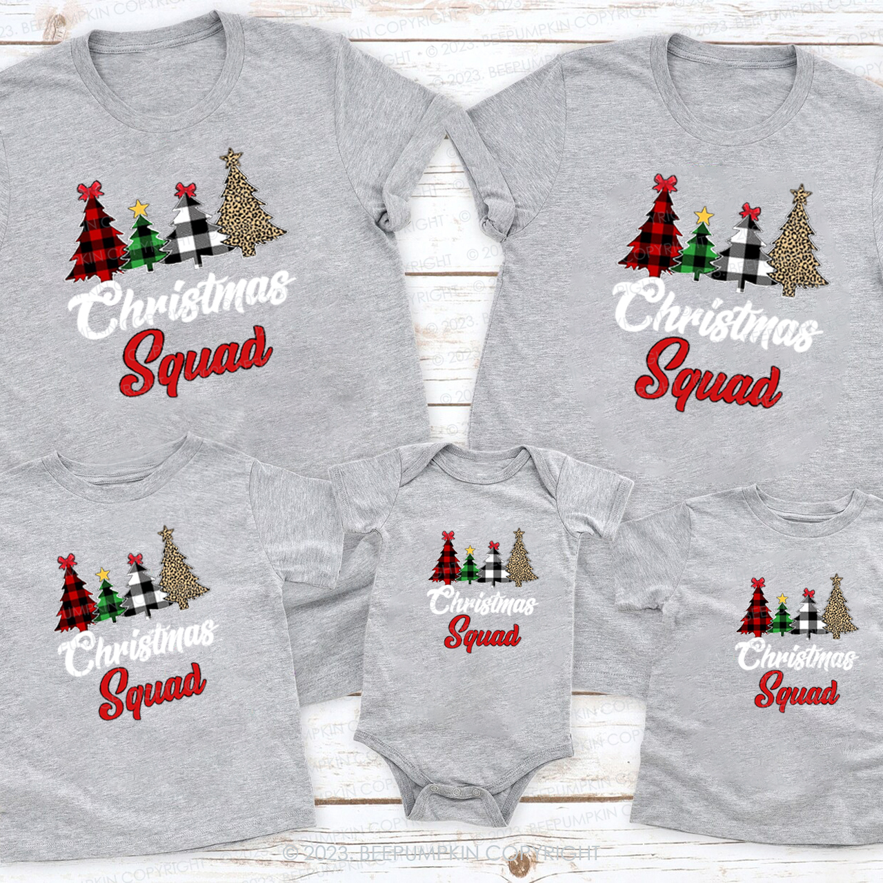Christmas Squad Party Christmas Tree Matching Shirts