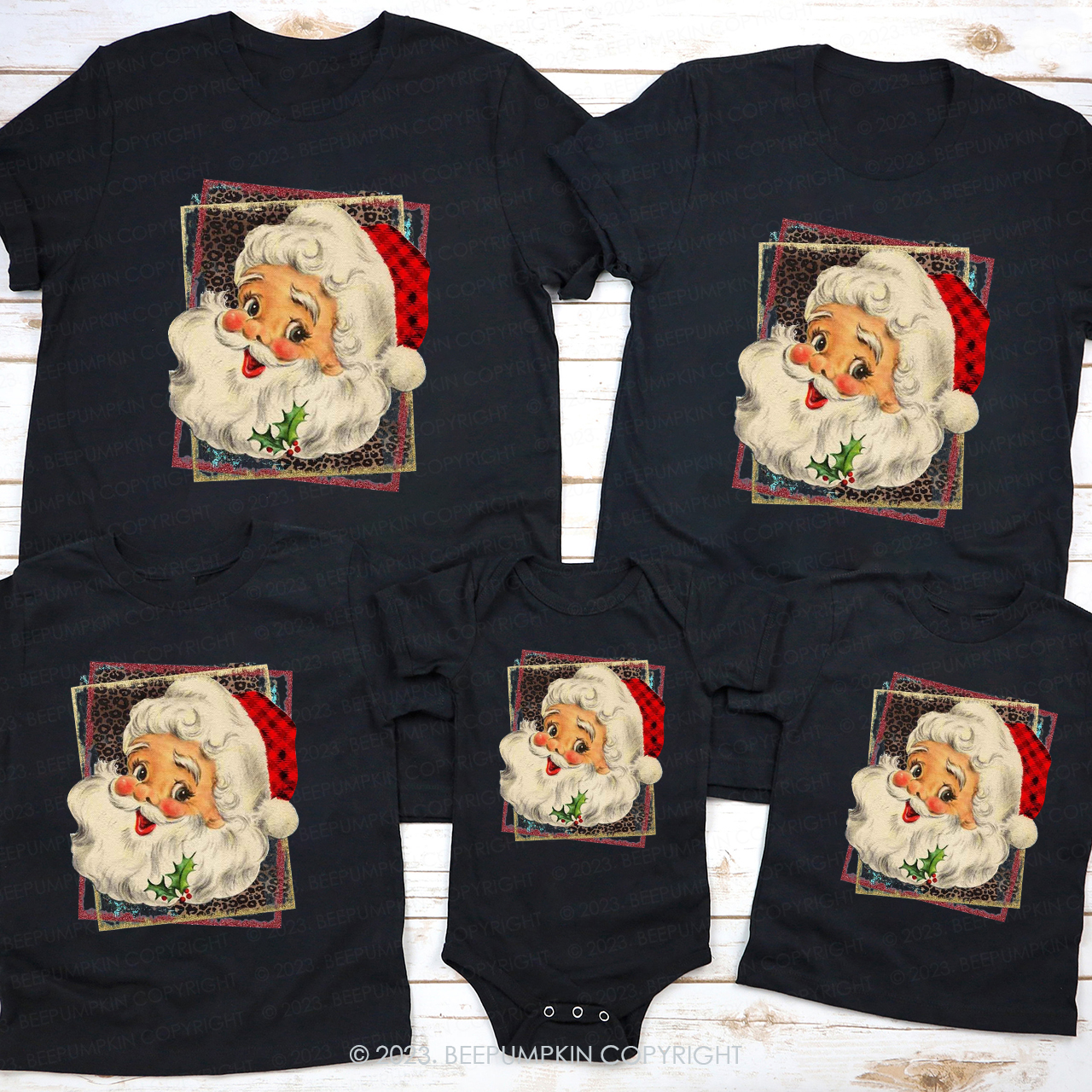 Retro Christmas Old Fashioned Santa Claus Shirts