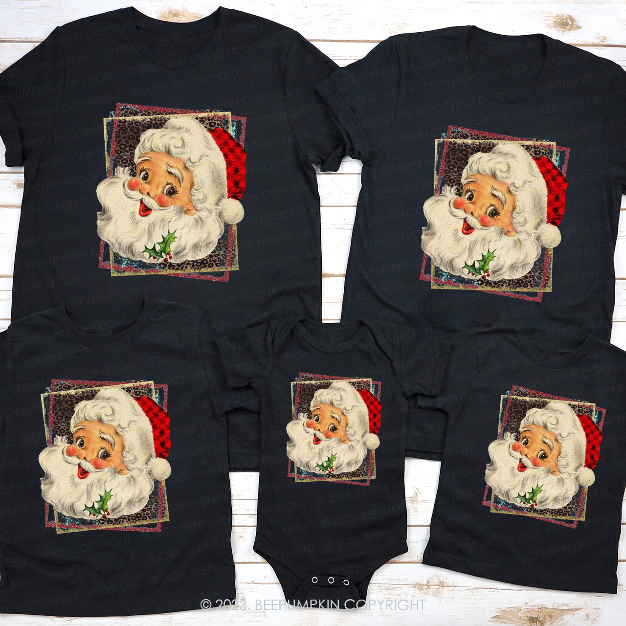 Retro Christmas Old Fashioned Santa Claus Shirts