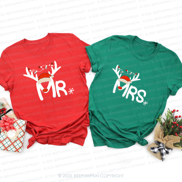 Mr and Mrs Little Christmas Family Matching Shirts