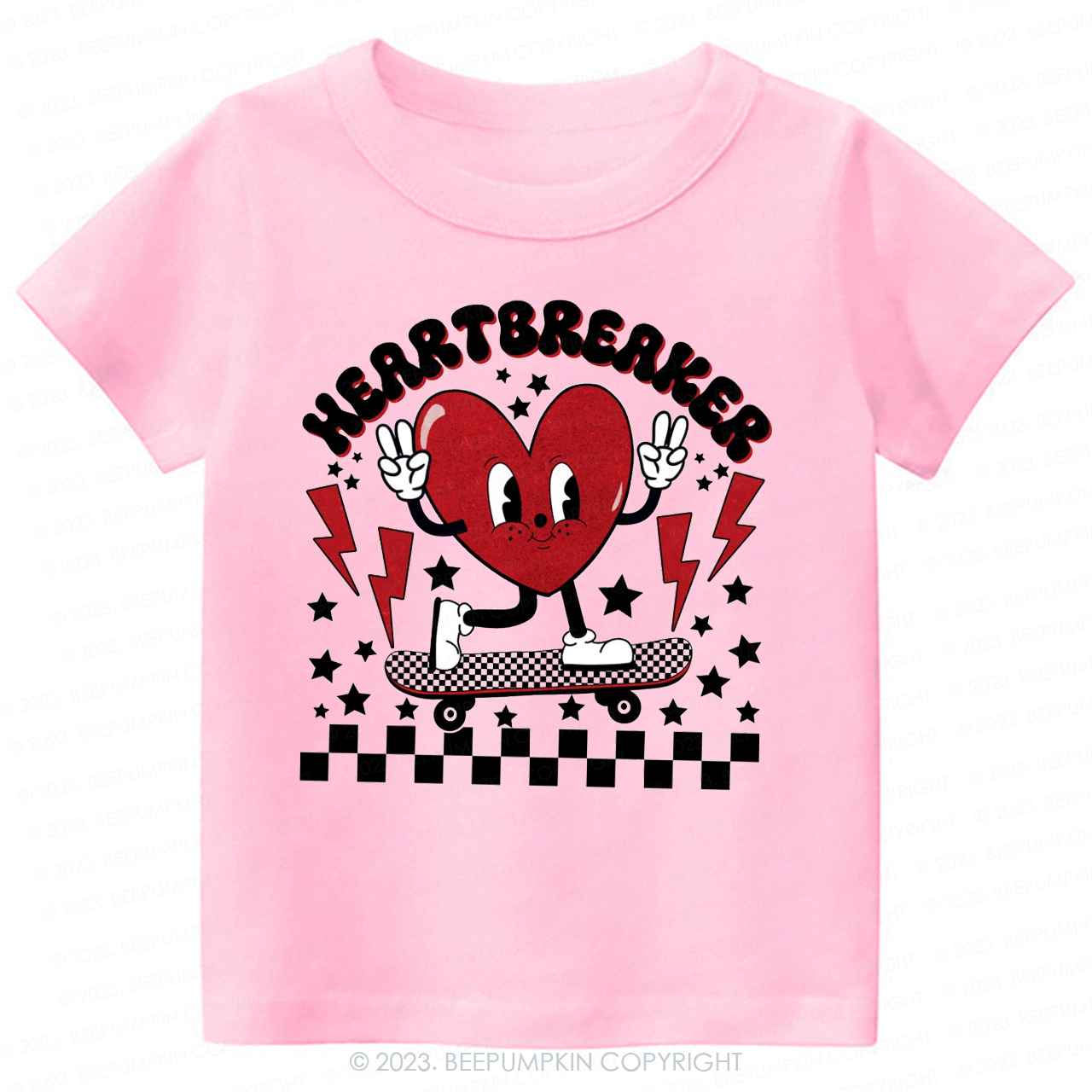 HeartBreaker Skateboard Valentine's Day-Toddler Tees