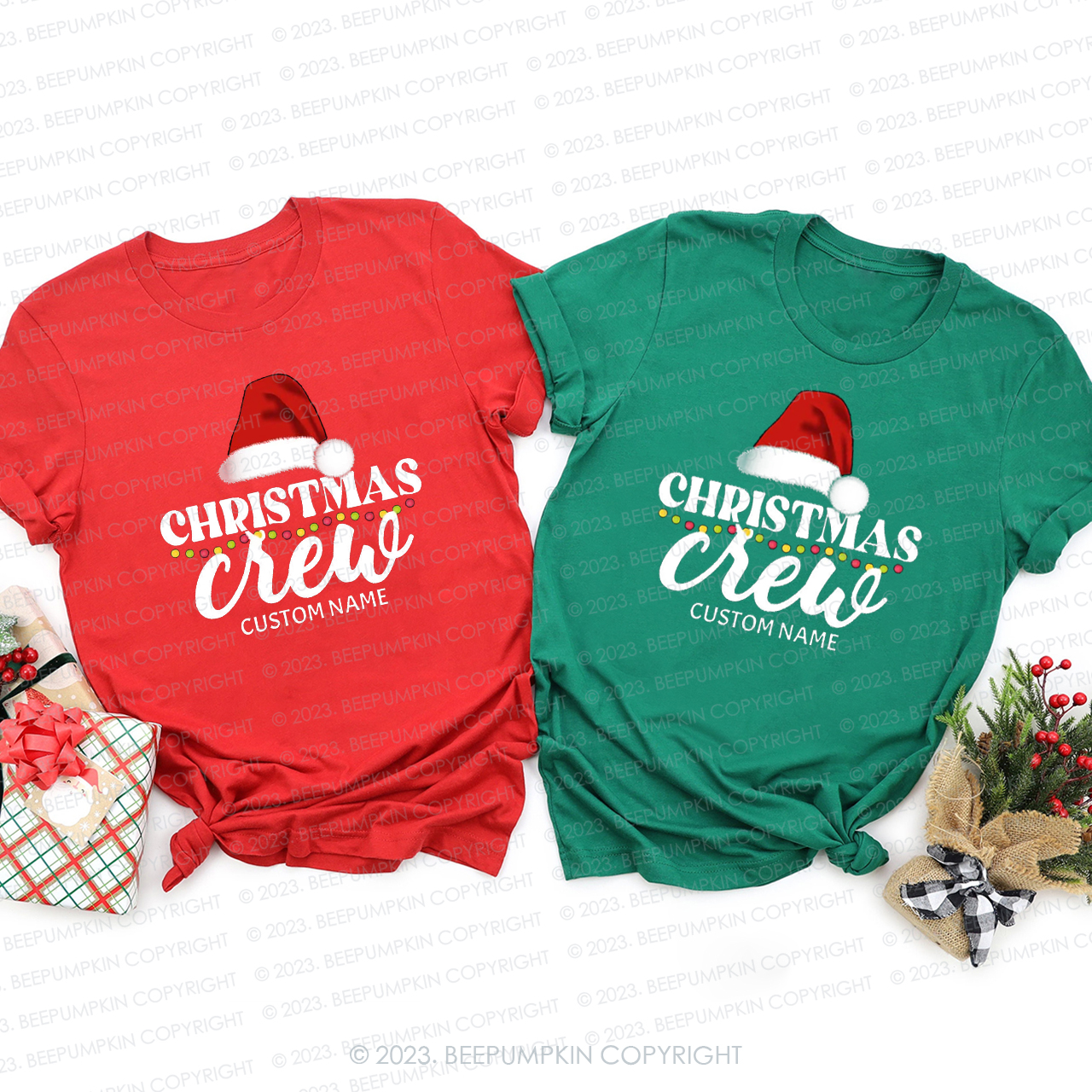 Personalized Lighting Cousin Crew Christmas Family Matching Shirts