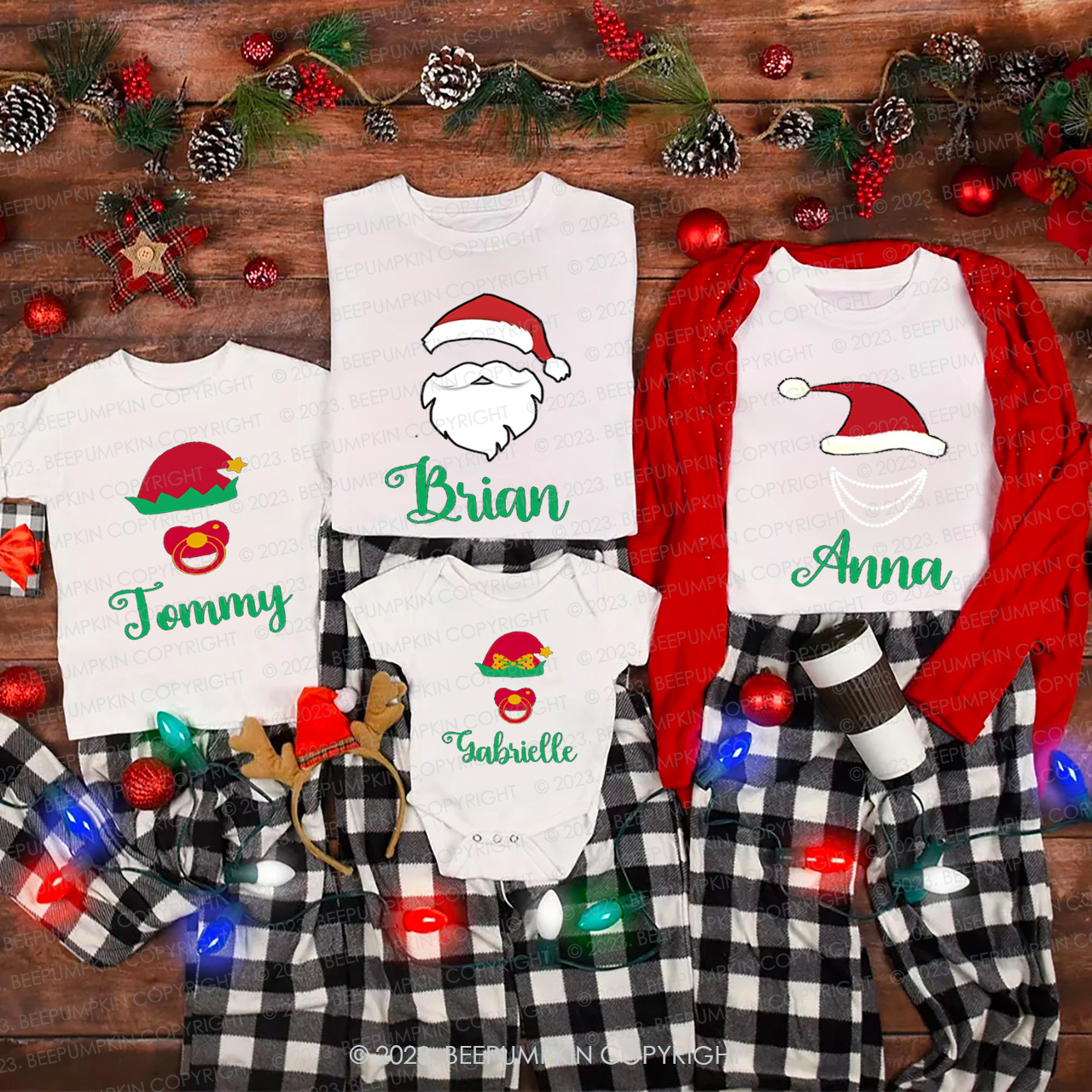 Personalized Funny Christmas Avatar Family Matching Shirts