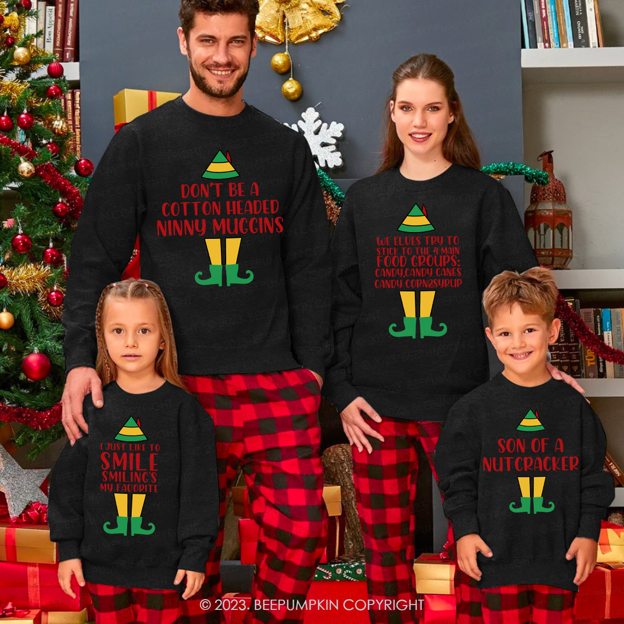Elf Movie Quotes Christmas Family Matching Sweatshirts