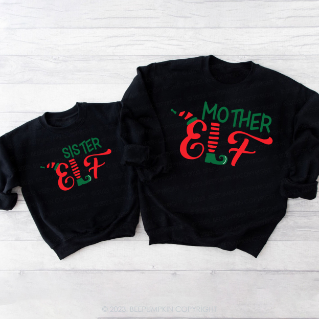 Personalized Matching Christmas ELF Sweatshirts