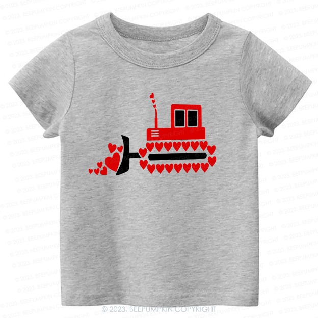 Valentine Tractor  Sending Love -Toddler Tees