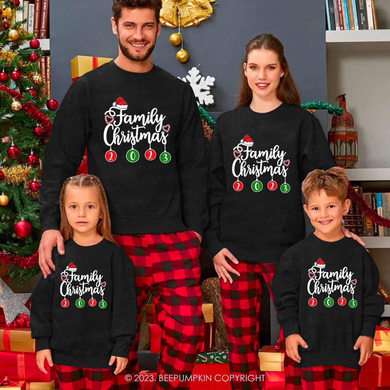 Family Christmas 2023 Lanterns Matching Sweatshirts