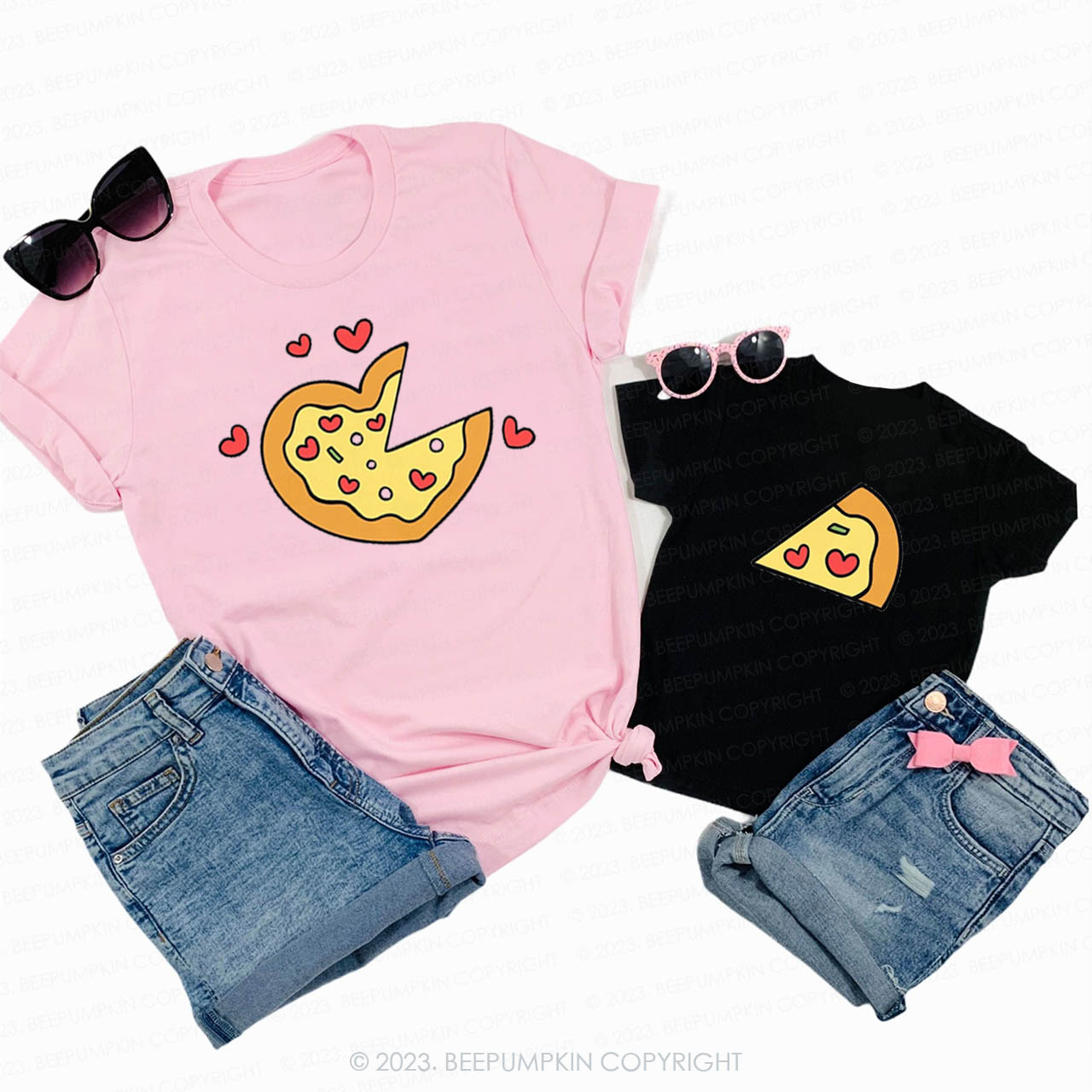 Pizza Couples Valentine Family Matching Shirts