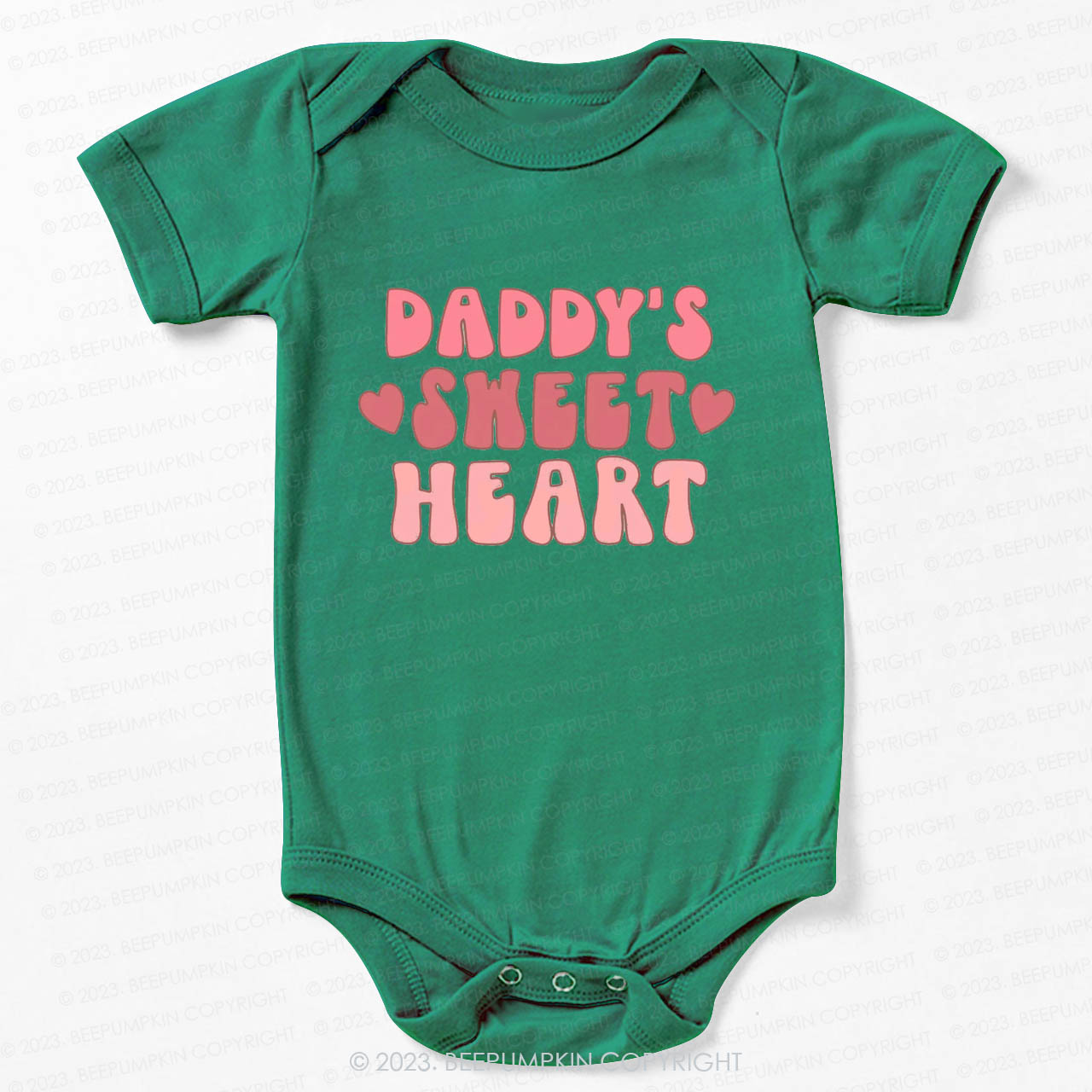 Daddy's Sweet Heart Natural Valentine Bodysuit For Baby