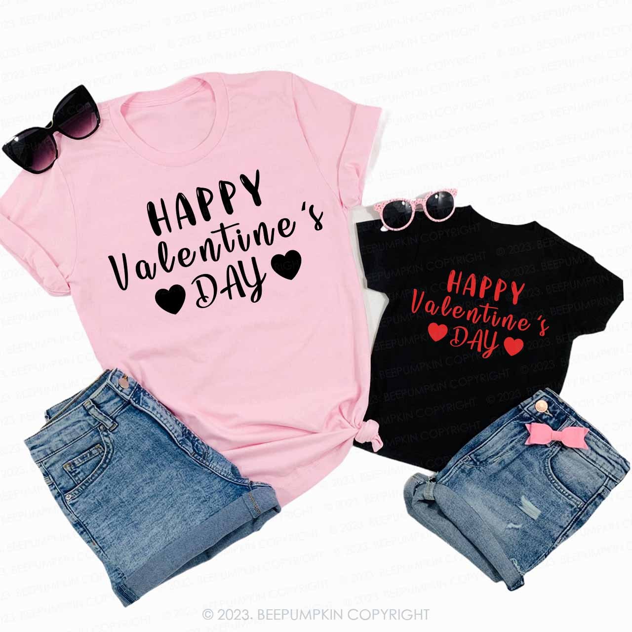 Happy Valentine's  Day Letter Family Matching Shirts