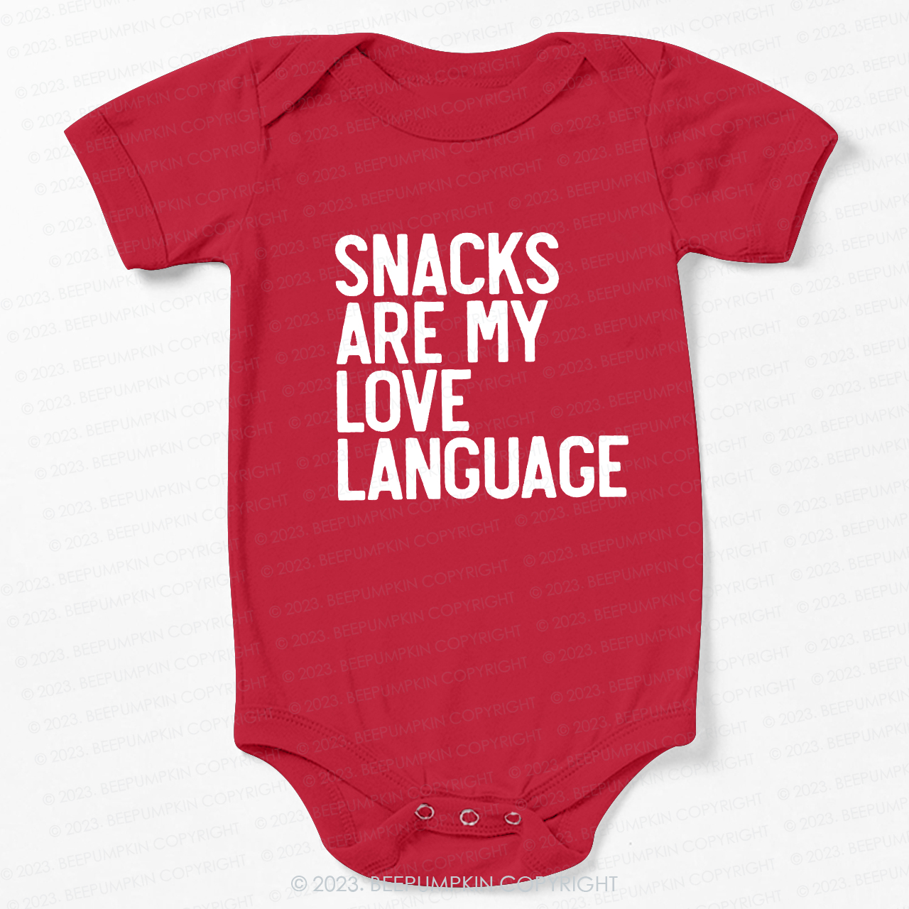 Snacks Are My Love Language Bodysuit For Baby