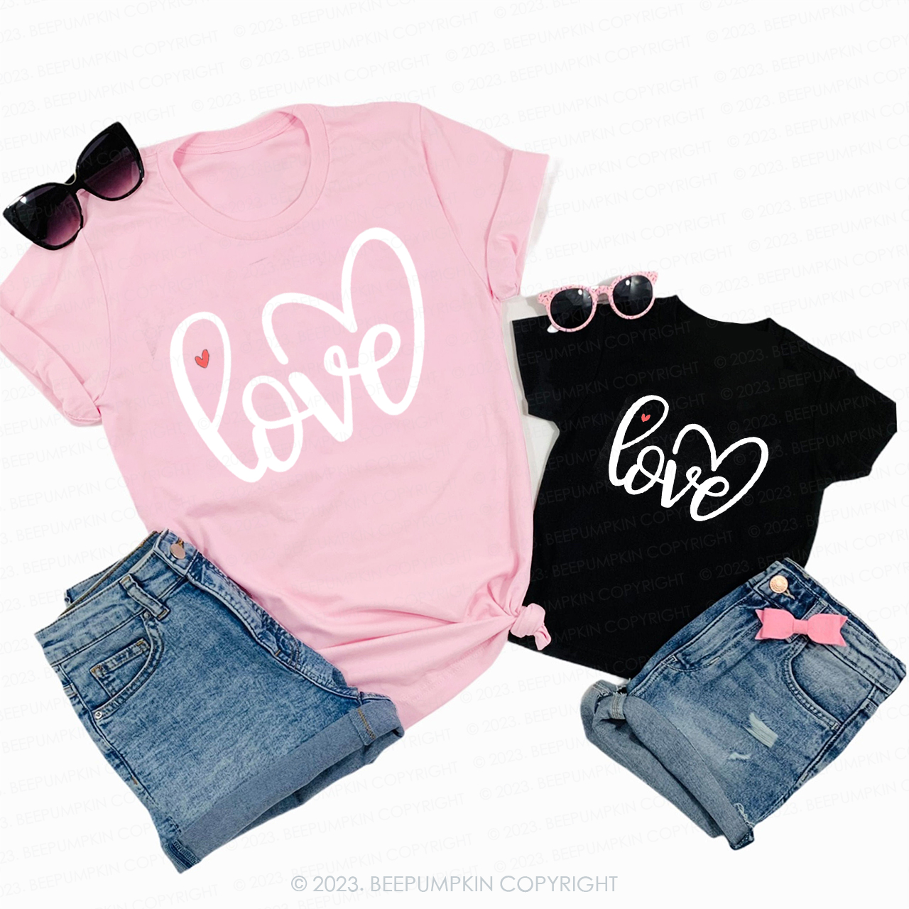 Love is a Circle Valentine's Day Family Matching Shirts