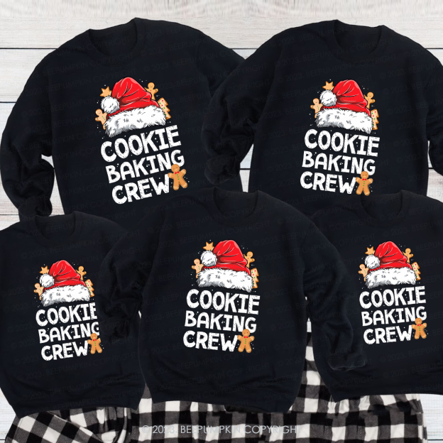 Love Christmas Cookie Baking Crew Sweatshirt For Family