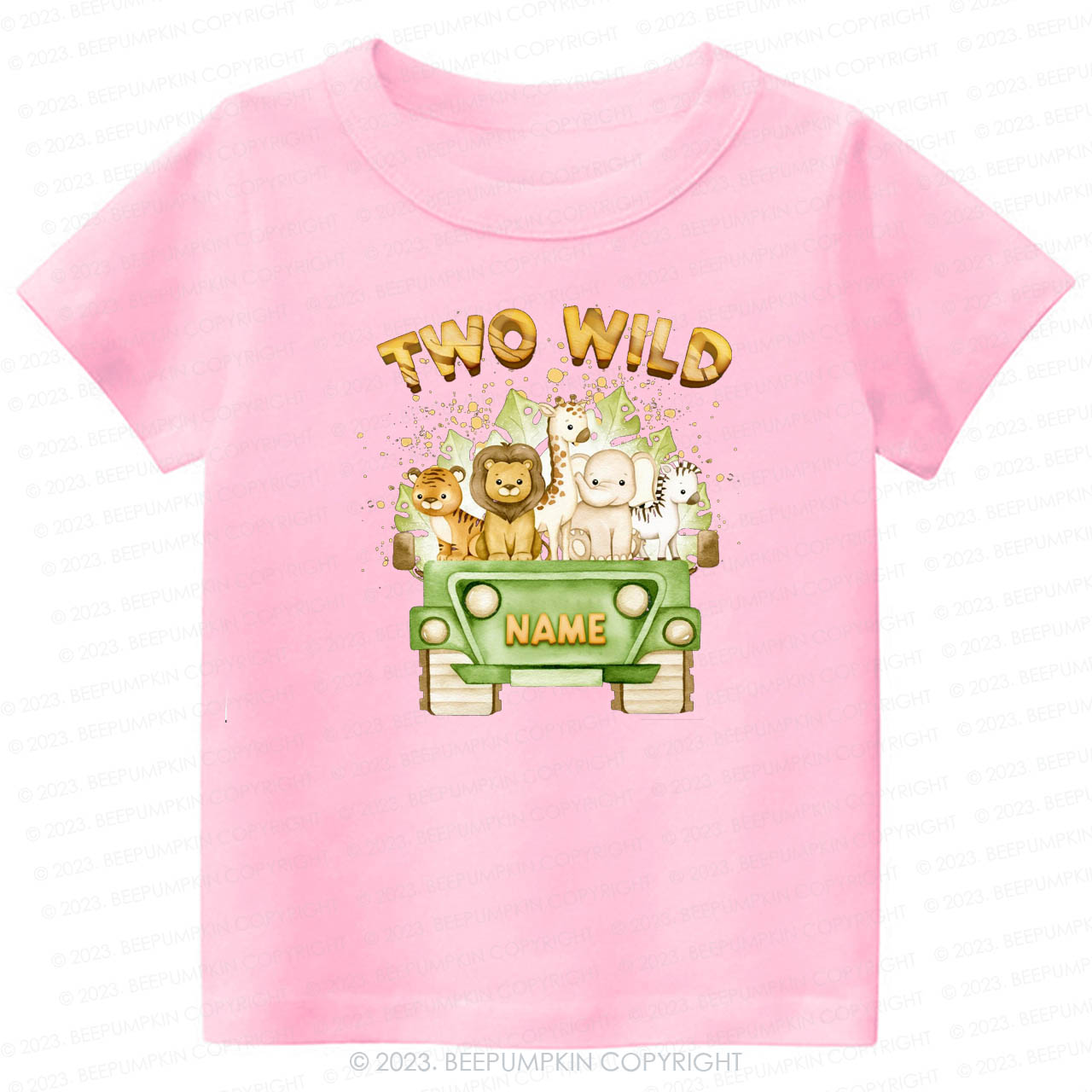 Two Wild Named Safari  -Toddler Tees