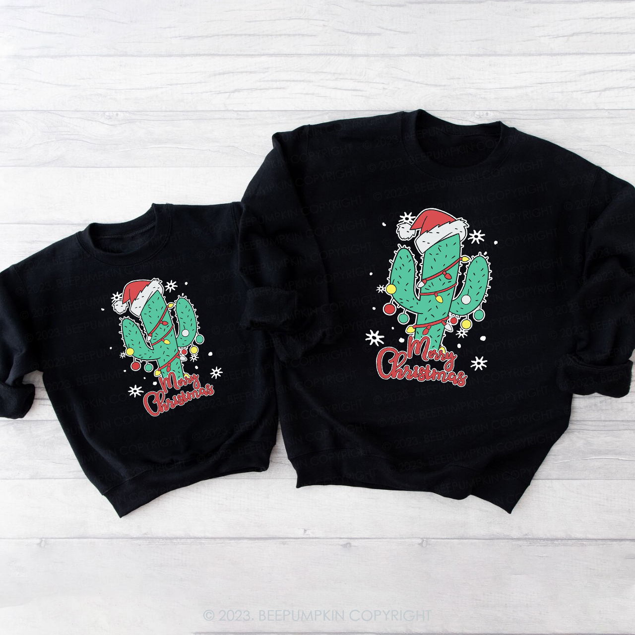 Cactus Christmas Family Sweatshirt