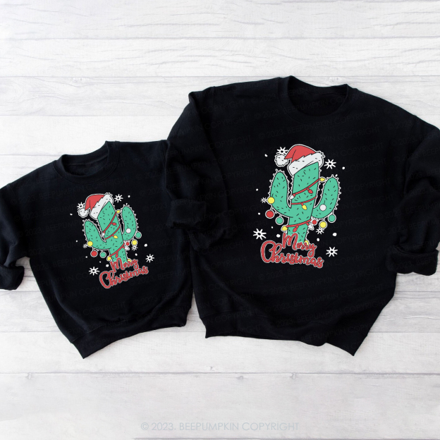 Cactus Christmas Family Sweatshirt