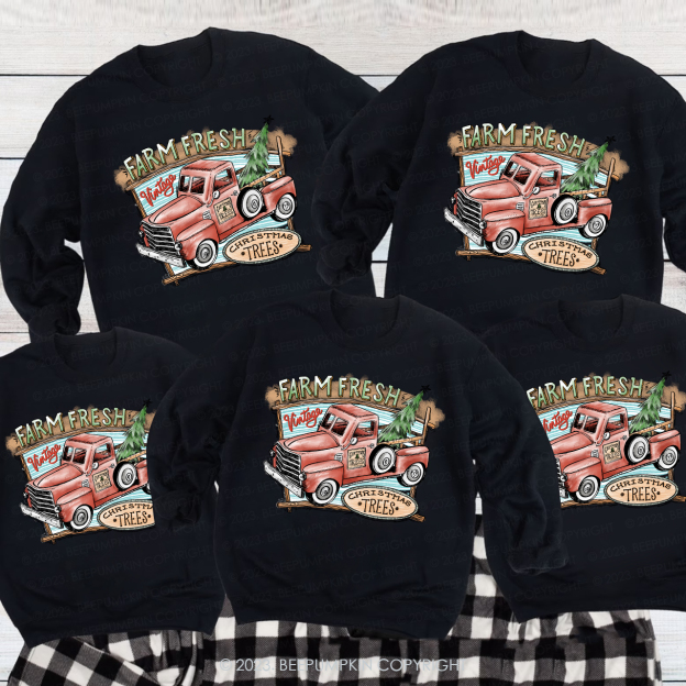 Farm Fresh Tree Family Christmas Sweatshirt