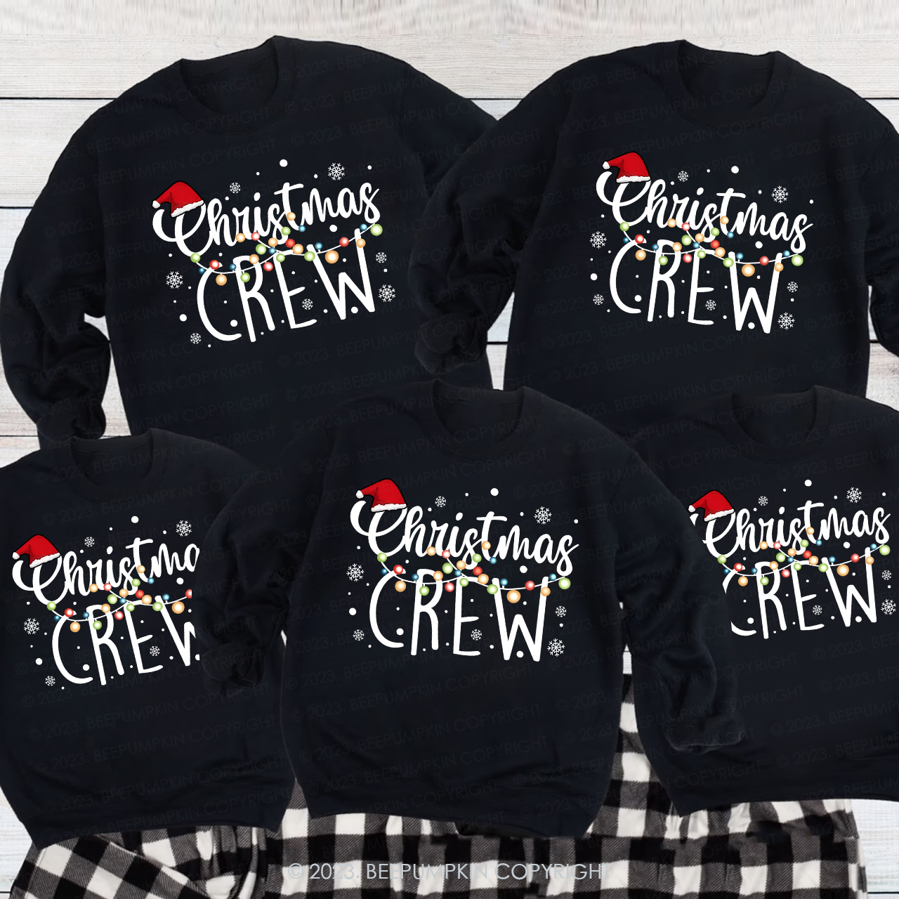 Romantic Christmas Crew With Snow Sweatshirt For Family
