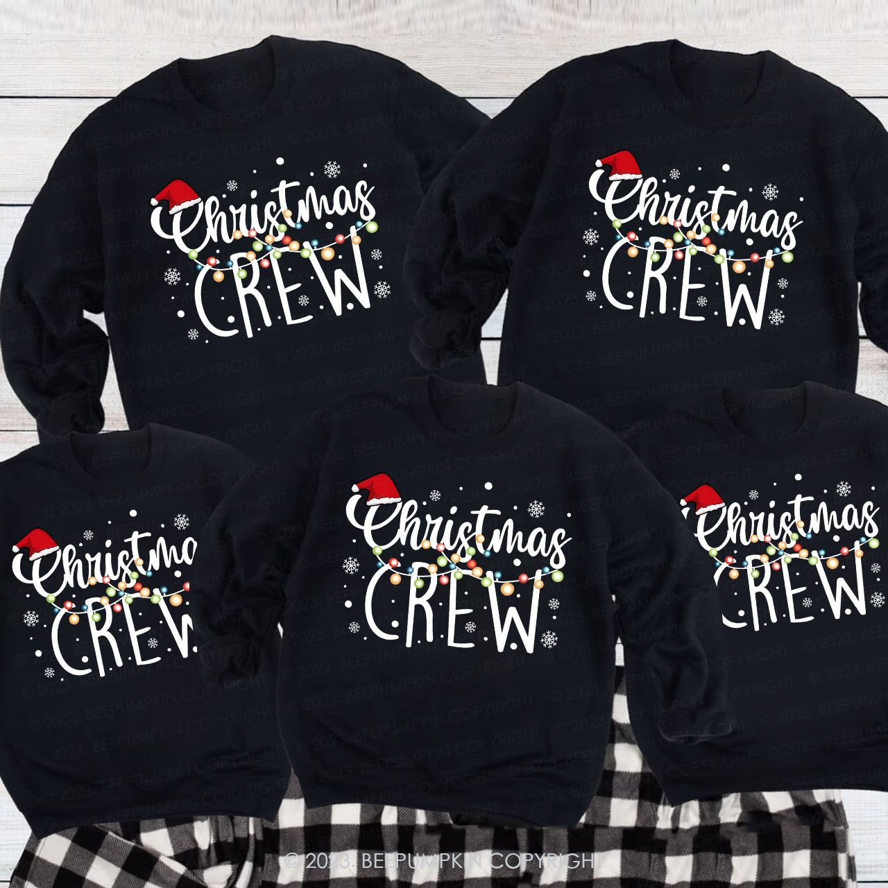 Romantic Christmas Crew With Snow Sweatshirt For Family