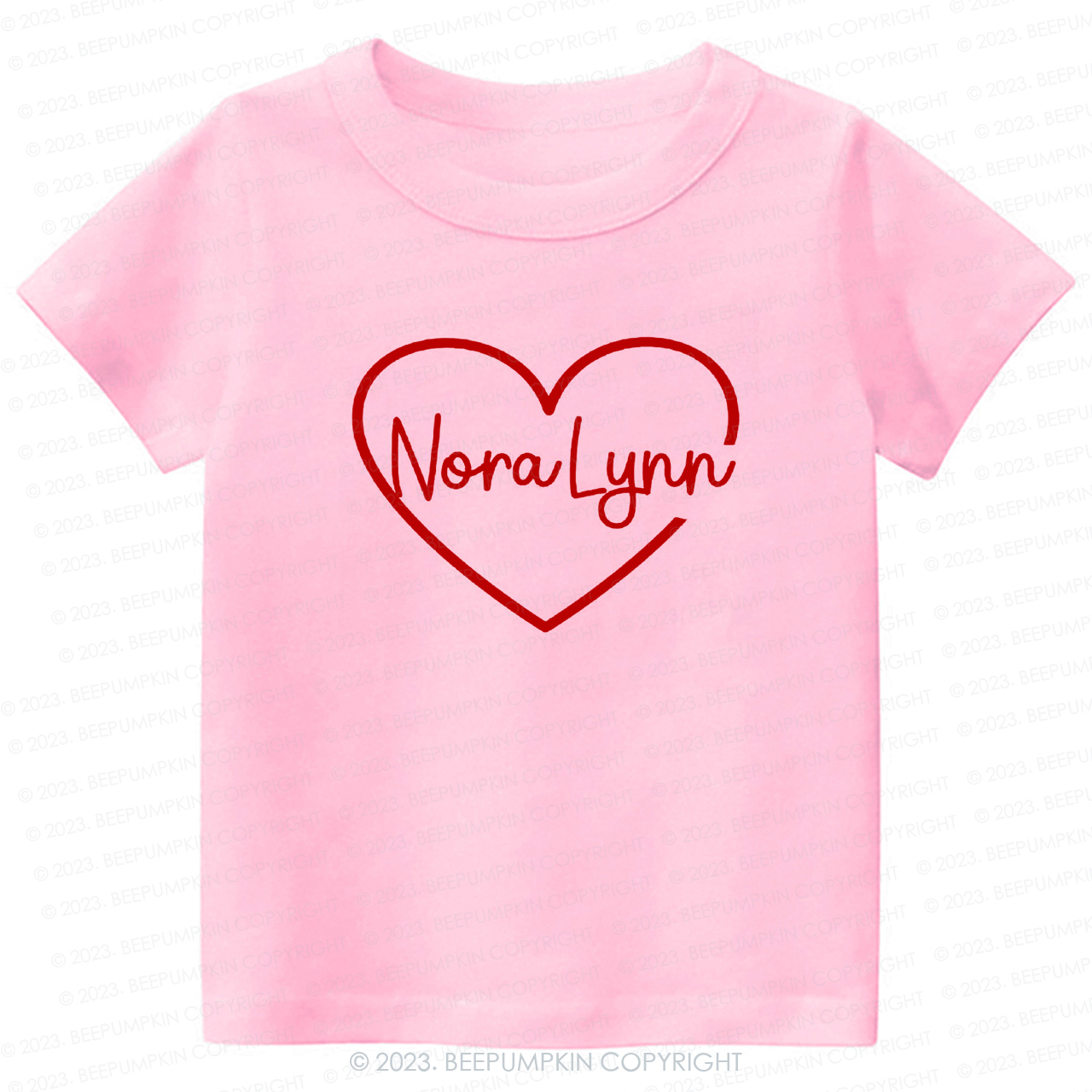 Personalized Name Heart Valentines Day -Toddler Tees