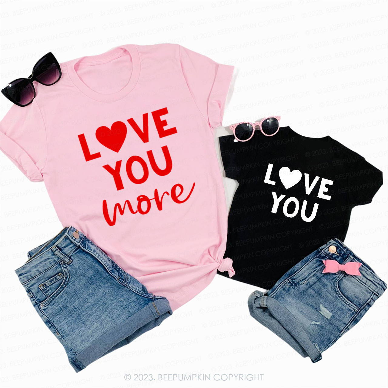 Love You More Valentines Day Matching Shirts